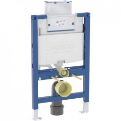 Καζανάκι εντοιχιζόμενο κρεμαστής λεκάνης για τοίχο γυψοσανίδας με πλαίσιο Υ82xΠ12xΜ50cm, με πλαίσιο Duofix Εντοιχιζόμενα για επίτοιχη λεκάνη