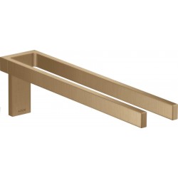 Πετσετοθήκη 38cm Brushed Bronze κάθετη από ορείχαλκο διπλή, χρώμα: Μπρονζέ επιφάνεια: Βουρτσισμένη Πετσετοθήκες