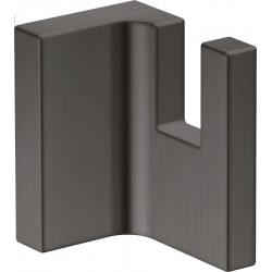 Hook Flat wall mounted material: Brass single Brushed Black Chrome, color: Black surface: Brushed Hooks