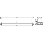 Πετσετοθήκη 60cm Brushed Black Chrome σταθερή από ορείχαλκο μονή, χρώμα: Μαύρο επιφάνεια: Βουρτσισμένη Πετσετοθήκες Πετσετοθήκη 60cm Brushed Black Chrome σταθερή από ορείχαλκο μονή, χρώμα: Μαύρο επιφάνεια: Βουρτσισμένη Πετσετοθήκες
