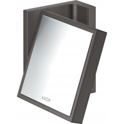 Καθρέπτης μακιγιάζ x1,7, 11x12cm, Brushed Black Chrome από ορείχαλκο επίτοιχος, χρώμα: Μαύρο επιφάνεια: Βουρτσισμένη Καθρέπτες μακιγιάζ
