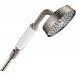 Shower head 1 jet, color: Chrome/White surface: Brushed Hand showers Shower head 1 jet, color: Chrome/White surface: Brushed Hand showers