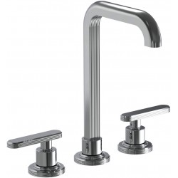 Wash basin tap Deck-mounted dual-level L size material: Brass With push-open waste set, color: Chrome surface: Glossy Deck-mounted