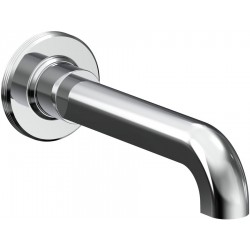 Εκροή (στόμιο) 19,8cm επίτοιχος τύπος από ορείχαλκο μπανιέρας, χρώμα: Χρωμέ επιφάνεια: Γυαλιστερή Στόμια (ρουξούνια)