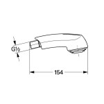 Τηλέφωνο μπαταρίας κουζίνας με γκρι δίσκο από ορείχαλκο, χρώμα: Λευκό Ντους μπαταριών κουζίνας