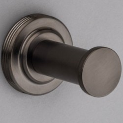 Hook Flat wall mounted material: Brass single, color: Black surface: Brushed Hooks