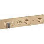 Shower tap Wall-mounted external part 2 way material: Brass thermostatic With plate with separate exits without hand shower, hose and holder, color: Bronze surface: Brushed
