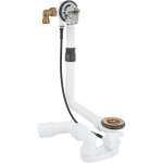 Waste Valve With overflow material: Brass surface: Brushed, color: Pink Gold Waste overflows