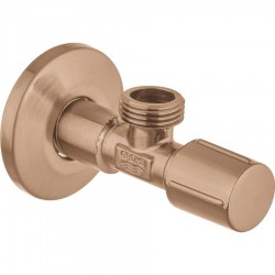 Switch 1/2” x 1/2” material: Brass, color: Pink Gold surface: Brushed Angle valves
