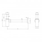 Sink siphon 1 1/4" material: Brass surface: Brushed, color: Bronze Siphons