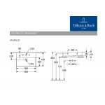 Νιπτήρας επίτοιχος 60x42x13,5 White Alpin με 1 γούρνα με οπή στη μέση χωρίς κολώνα / χωρίς υπερχείλιση από πορσελάνη, χρώμα: Λευκό επιφάνεια: Γυαλιστερή Επίτοιχοι