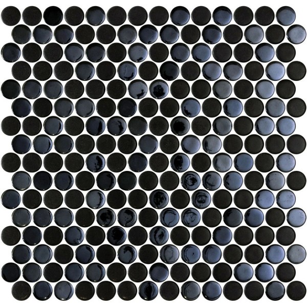 Mosaic 1,9x1,9 Spain, shape: Round 1st choice, hue: Black Mosaics