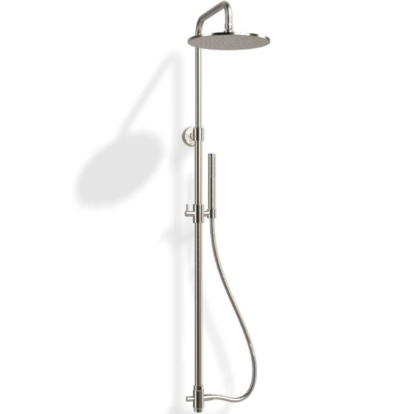 Shower slider rail with head material: Brass With diverter, color: Chrome surface: Brushed Shower rails with head Shower slider rail with head material: Brass With diverter, color: Chrome surface: Brushed Shower rails with head