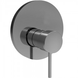 Shower tap Wall-mounted external part 1 way material: Brass mixer With plate without hand shower, hose and holder, color: Chrome surface: Glossy Wall-mounted - external part