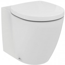 Floor standing toilet & toilet seat soft closing, style: Sandwich Aquablade back to wall Slim vertical outlet / horizontal outlet p 55x36,5 surface: Glossy, color: White Floor standing