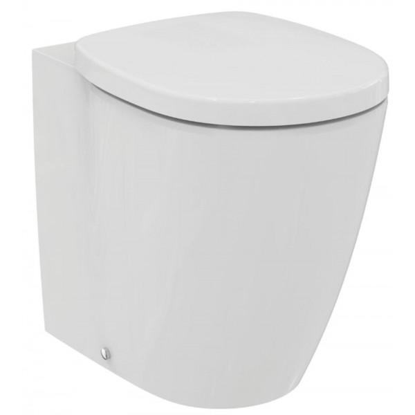Floor standing toilet & toilet seat soft closing, style: Wrapover Aquablade back to wall vertical outlet / horizontal outlet p 55x36,5 surface: Glossy, color: White Floor standing