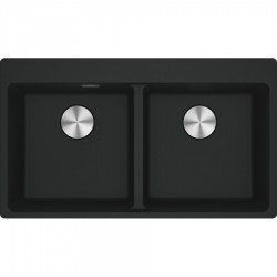 Sink Granite 86x50 free nested 2 cabinet, color: Black Granite