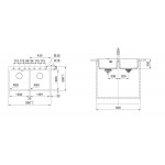 Sink Granite 86x50 free nested 2 cabinet, color: Beige Granite Sink Granite 86x50 free nested 2 cabinet, color: Beige Granite