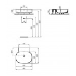 Washbasin Free standing 50x48x13,5 material: Porcelain With overflow Without hole, color: White surface: Glossy Free standing Washbasin Free standing 50x48x13,5 material: Porcelain With overflow Without hole, color: White surface: Glossy Free standing