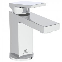 Wash basin tap Deck-mounted material: Brass mixer With pop-up waste set Μ size Υ15,3cm, color: Chrome surface: Glossy Deck-mounted