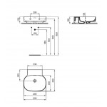 Washbasin Wall-mounted 50x48x13,5 With 1 bowl With overflow Without hole material: Porcelain, color: White surface: Glossy Wall-mounted