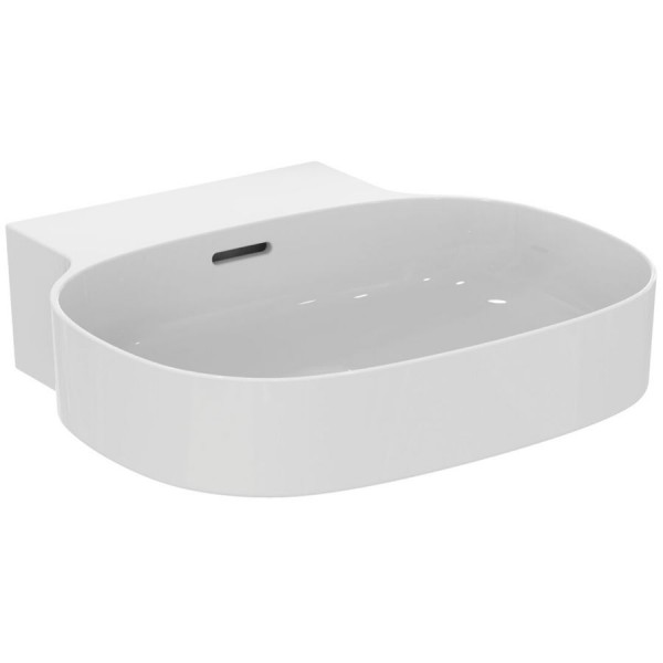 Washbasin Wall-mounted 50x48x13,5 With 1 bowl With overflow Without hole material: Porcelain, color: White surface: Glossy Wall-mounted
