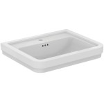 Washbasin Wall-mounted 61,5x50 With 1 bowl With hole in the middle With overflow material: Porcelain, color: White surface: Glossy Wall-mounted Washbasin Wall-mounted 61,5x50 With 1 bowl With hole in the middle With overflow material: Porcelain, color: White surface: Glossy Wall-mounted