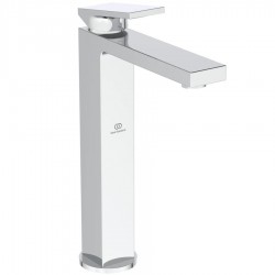 Wash basin tap Deck-mounted for free-standing washbasin material: Brass mixer Without waste, color: Chrome surface: Glossy Deck-mounted