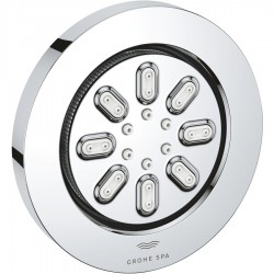 Ντους (Jet) Round, 2 ροών επίτοιχο, χρώμα: Χρωμέ από ορείχαλκο επιφάνεια: Γυαλιστερή Ντους