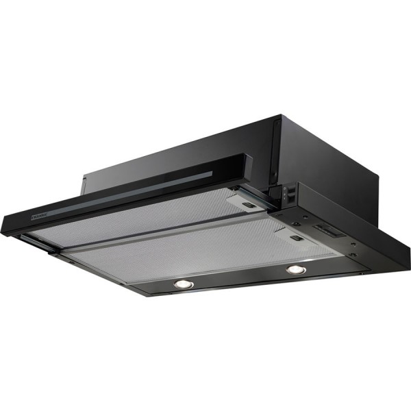 Absorber Concealed sliding 60cm, style: 110 W Crystal Black, color: Black Slide-out cooker hoods