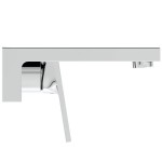Wash basin tap Wall-mounted - external part 2 holes mixer Without waste, color: Chrome material: Brass surface: Glossy Wall-mounted - external part