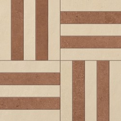 Patchwork πλακιδίου 29,7x29,7 Ιταλίας, σχήμα: Τετράγωνο Α’ διαλογής επιφάνεια: Ματ R10 Naturale 9mm Cotone Mattone, απόχρωση: Mix Patchwork