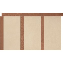 Μπορντούρα (Listello) 32x55 Ιταλίας rettificato Α’ διαλογής R10 Naturale, 9mm Cotone Mattone, απόχρωση: Mix