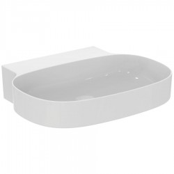 Washbasin Wall-mounted 60x50x13,5 With 1 bowl Without hole Without overflow material: Porcelain, color: White surface: Glossy Wall-mounted