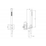 Shower head W/ hose, holder and outlet elbow 1 jet Warm Bronze Brushed PVD, color: Bronze surface: Brushed Shower head W/ hose, holder and outlet elbow 1 jet Warm Bronze Brushed PVD, color: Bronze surface: Brushed Hand showers