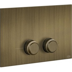 Flush wall plates for concealed cistern Actuation dual flush valve material: Inox, color: Bronze surface: Brushed Flush plates