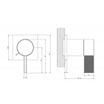 Shower tap Wall-mounted external part 1 hole 1 way material: Brass mixer without hand shower, hose and holder, color: Bronze surface: Glossy Wall-mounted - external part