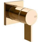 Shower tap Wall-mounted external part 1 hole 1 way material: Brass mixer without hand shower, hose and holder, color: Bronze surface: Glossy Wall-mounted - external part
