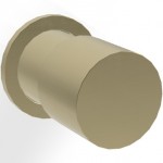 Shower tap Switch external part material: Brass Brushed Champagne surface: Brushed, color: Gold Volume control valves