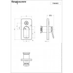 Shower tap Wall-mounted external part 2 way material: Brass mixer With plate without hand shower, hose and holder Brushed Amber Bronze, color: Bronze surface: Brushed Wall-mounted - external part