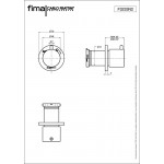 Diverter for concealed shower tap Wall-mounted - external part Black Chrome material: Brass 2 way, color: Black surface: Glossy Diverters - external part