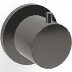 Diverter for concealed shower tap Wall-mounted - external part Black Chrome material: Brass 2 way, color: Black surface: Glossy Diverters - external part
