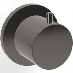 Diverter for concealed shower tap Wall-mounted - external part Black Chrome material: Brass 2 way, color: Black surface: Glossy Diverters - external part