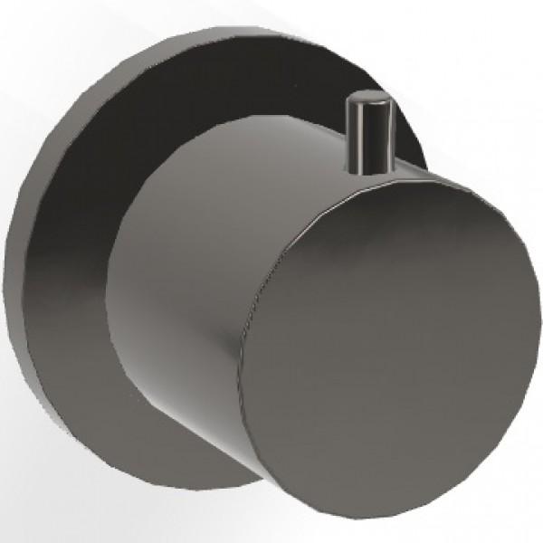 Diverter for concealed shower tap Wall-mounted - external part Black Chrome material: Brass 2 way, color: Black surface: Glossy Diverters - external part