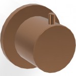 Diverter for concealed shower tap Wall-mounted - external part Brushed Amber Bronze material: Brass 2 way, color: Bronze surface: Brushed Diverters - external part
