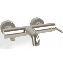 Μπαταρία μπανιέρας επίτοιχη από ορείχαλκο κορμός (χωρίς τηλέφωνο, σπιράλ, στήριγμα) Brushed Nickel αναμεικτική, χρώμα: Χρωμέ επιφάνεια: Βουρτσισμένη Επίτοιχες