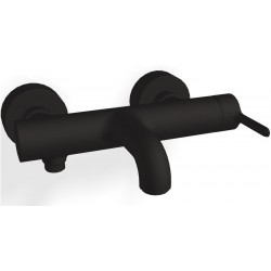 Μπαταρία μπανιέρας επίτοιχη από ορείχαλκο κορμός (χωρίς τηλέφωνο, σπιράλ, στήριγμα) Black Matt αναμεικτική, χρώμα: Μαύρο επιφάνεια: Ματ Επίτοιχες