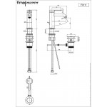 Μπαταρία νιπτήρος επικαθήμενη αναμεικτική από ορείχαλκο με βαλβίδα push-open  Υ14,7cm Black Chrome, χρώμα: Μαύρο επιφάνεια: Γυαλιστερή Επικαθήμενες