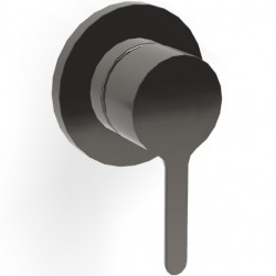 Shower tap Wall-mounted external part 1 hole 1 way material: Brass mixer without hand shower, hose and holder Black Chrome, color: Black surface: Glossy Wall-mounted - external part
