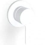 Shower tap Wall-mounted external part 1 hole 1 way material: Brass mixer without hand shower, hose and holder White Matt, color: White surface: Matt Wall-mounted - external part